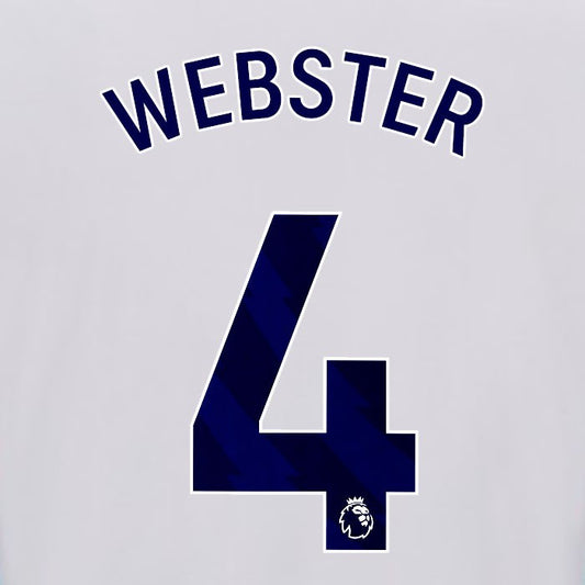 2025 2026 OFFICIAL BRIGHTON WEBSTER 4 HOME BLUE PLAYER SIZE NAMESET