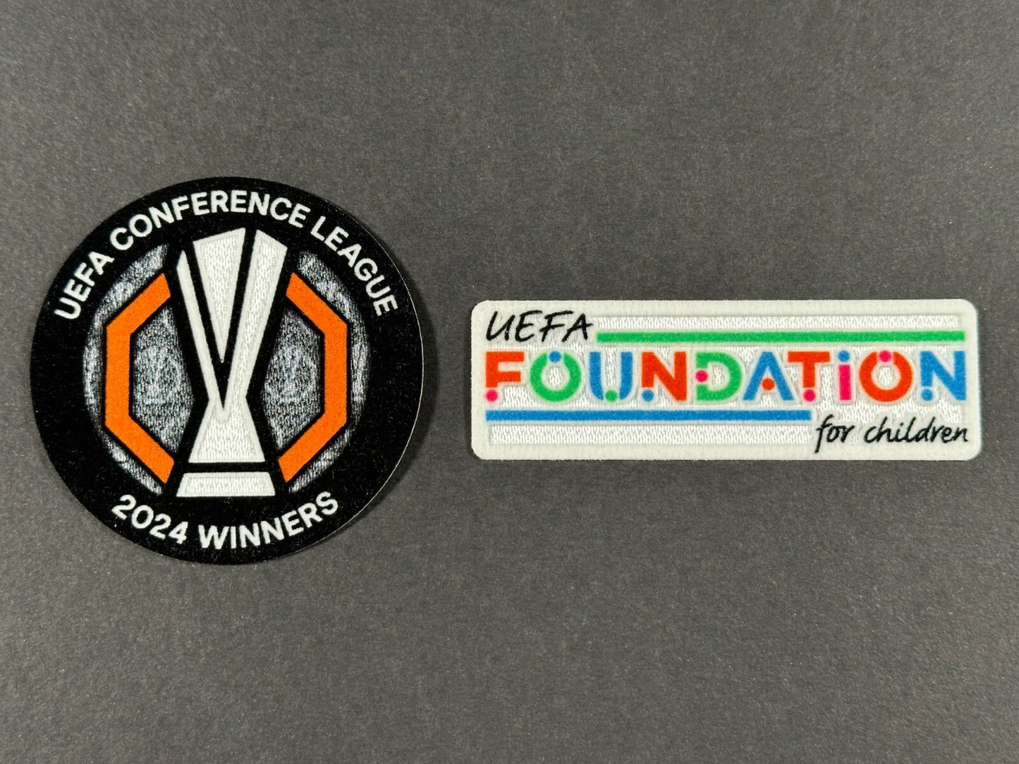 SPORTING ID UEFA CONFERENCE LEAGUE 2024 WINNERS & FOUNDATION PLAYER SLEEVE PATCH