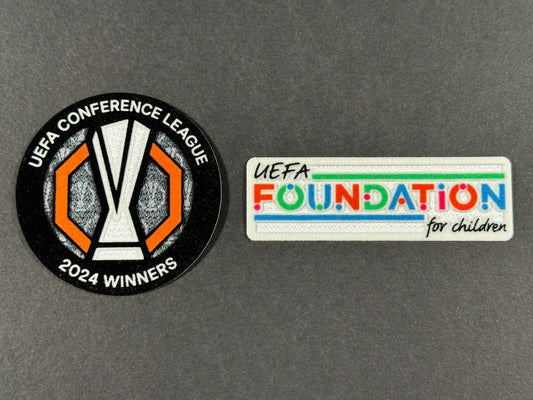 SPORTING ID UEFA CONFERENCE LEAGUE 2024 WINNERS & FOUNDATION PLAYER SLEEVE PATCH