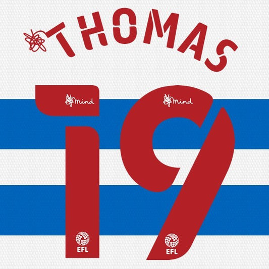QPR 2020 2021 OFFICIAL THOMAS 19 HOME PLAYER SIZE NAME SET