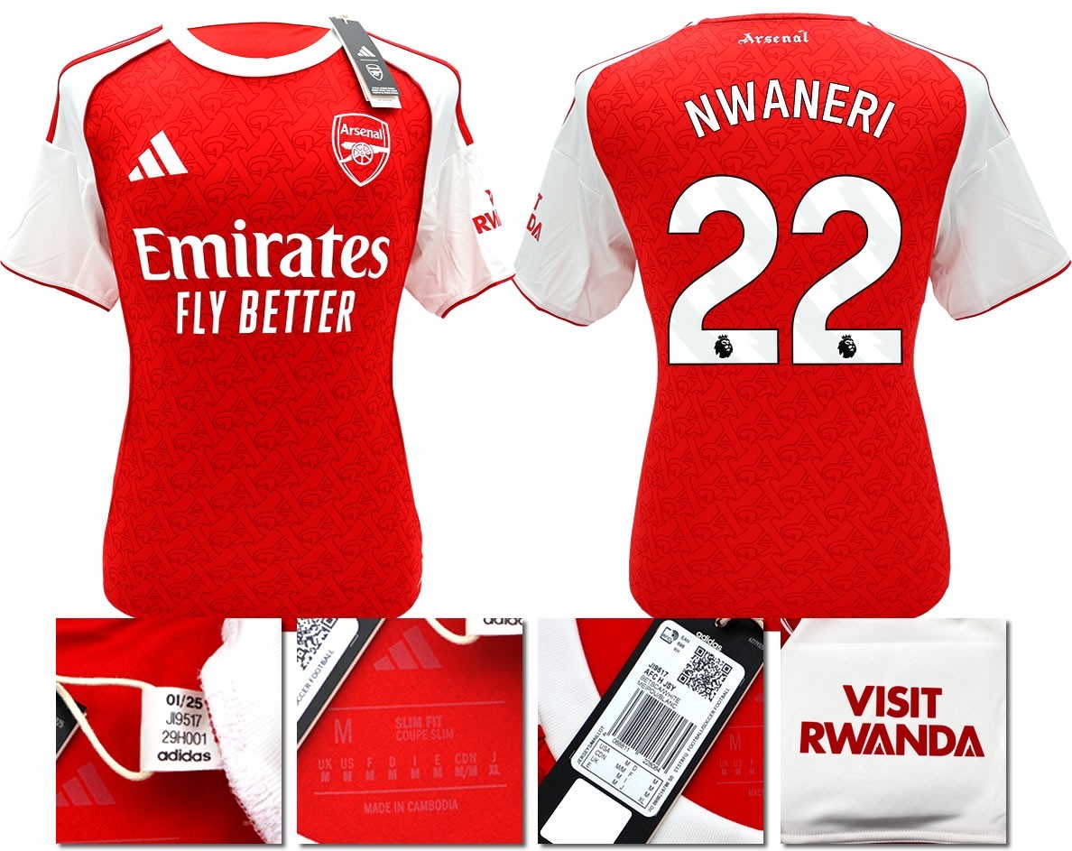BNWT 2025/2026 ARSENAL F.C. ADIDAS HOME SHIRT NWANERI 22