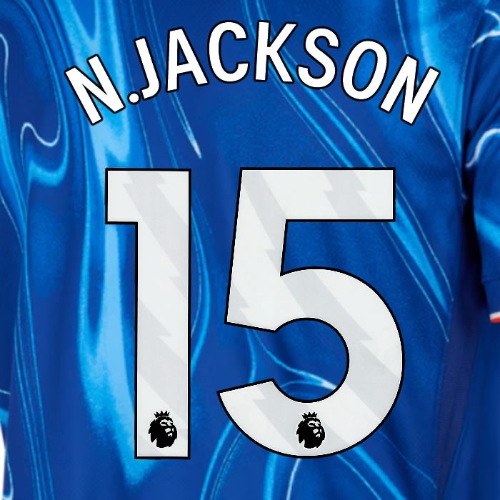 2024 2025 OFFICIAL CHELSEA N. JACKSON 15 WHITE HOME PLAYER SIZE NAMESET