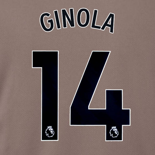 SPURS 2023 2024 GINOLA 14 BLACK 3RD PLAYER SIZE NAME SET