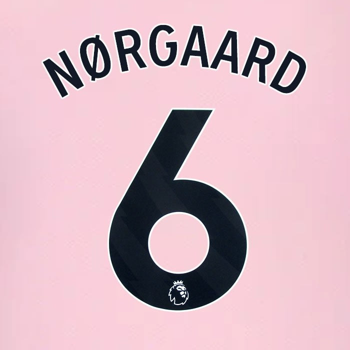 2024 2025 BRENTFORD NORGAARD 6 OFFICIAL BLACK HOME PLAYER SIZE NAMESET