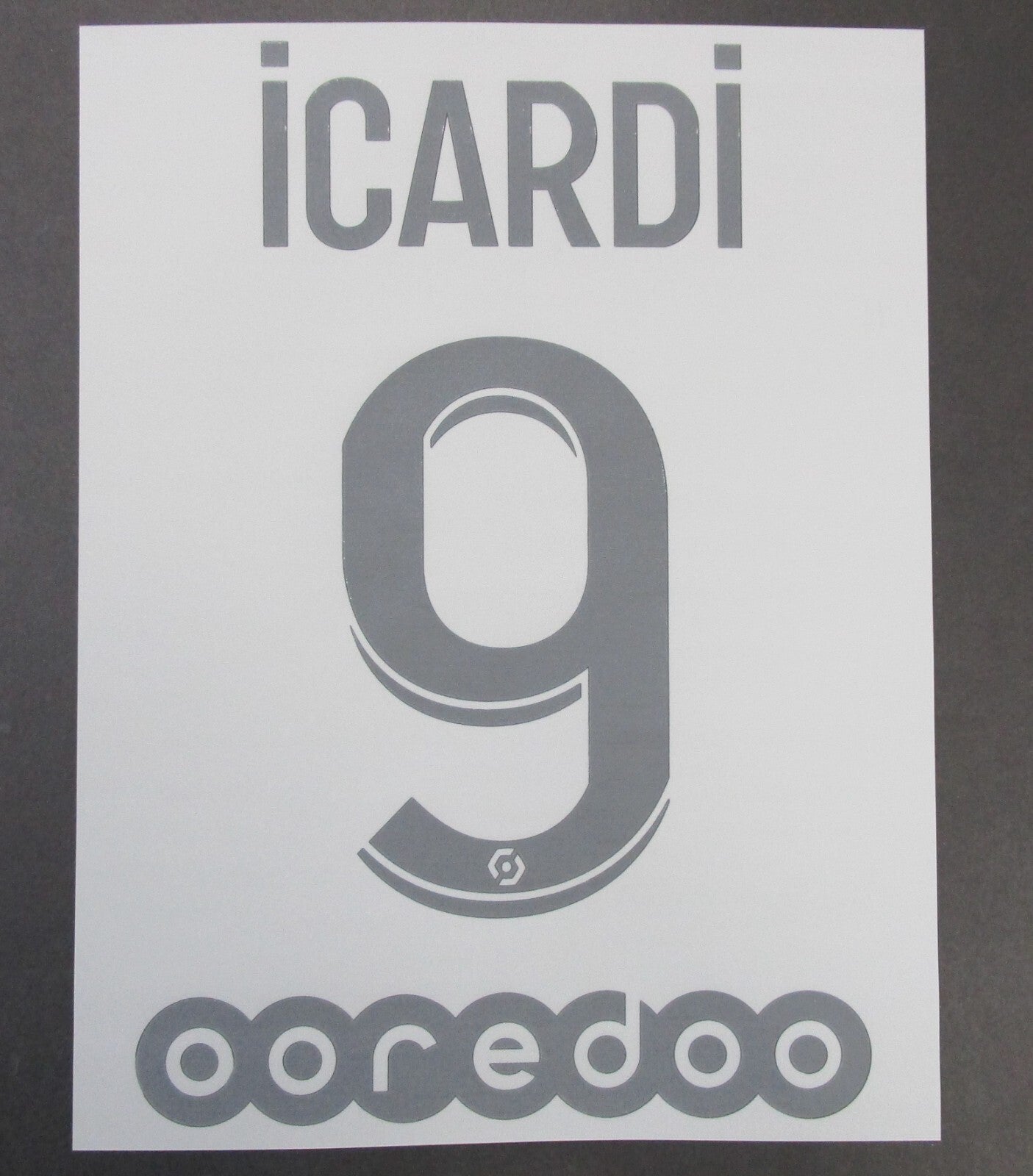 2020 2021 OFFICIAL PARIS SAINT-GERMAIN 4th ICARDI 9 PLAYER SIZE NAME SET