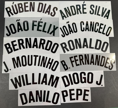 2020 2021 OFFICIAL SPORTING ID PORTUGAL AWAY BLACK PLAYER SIZE NAME BLOCKS 55MM
