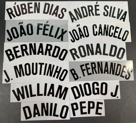 2020 2021 OFFICIAL SPORTING ID PORTUGAL AWAY BLACK PLAYER SIZE NAME BLOCKS 55MM
