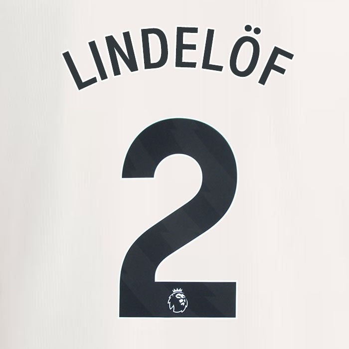 2023 2024 MANCHESTER UNITED LINDELOF 2 3rd BLACK PLAYER SIZE NAMESET