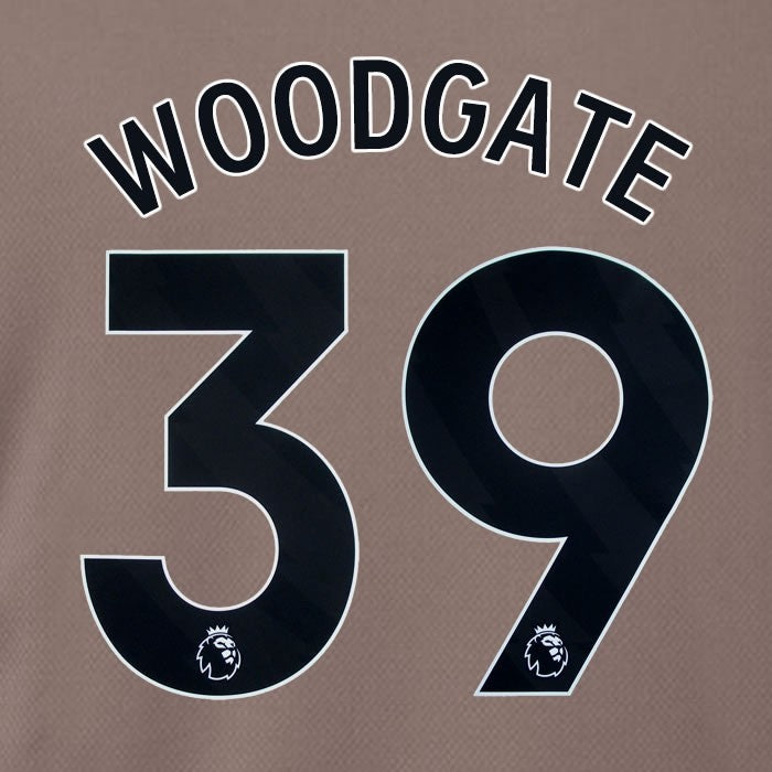 SPURS 2023 2024 WOODGATE 39 BLACK 3RD PLAYER SIZE NAME SET