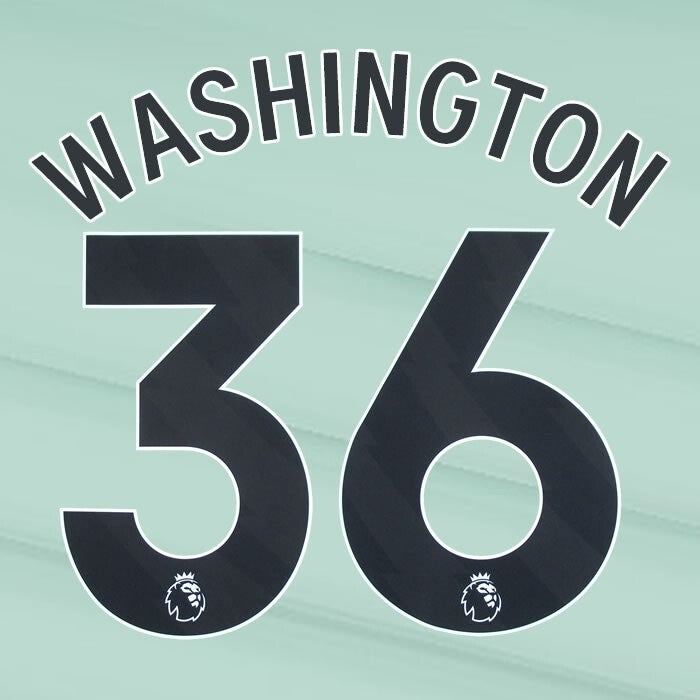 2023 2024 OFFICIAL CHELSEA WASHINGTON 36 BLACK 3RD PLAYER SIZE NAMESET