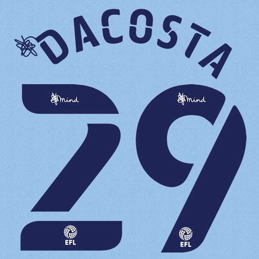 COVENTRY 2020 2021 OFFICIAL DACOSTA 29 HOME PLAYER SIZE NAME SET