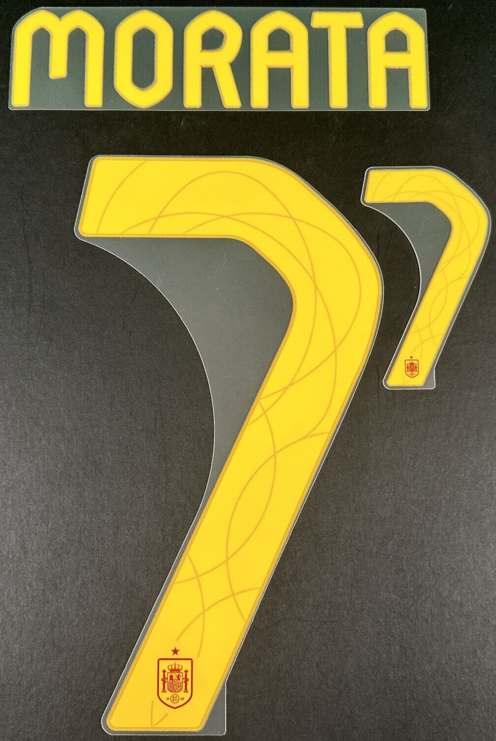 SPAIN 2024 2025 OFFICIAL AVERY DENNISON MORATA 7 HOME PLAYER SIZE NAMESET