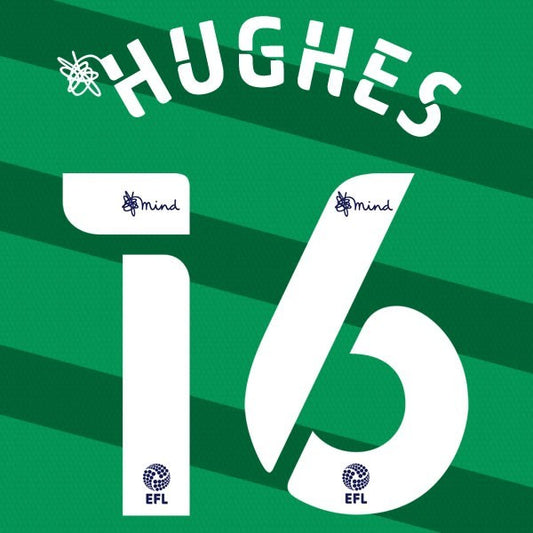 PRESTON 2020 2021 OFFICIAL HUGHES 16 3RD PLAYER SIZE NAME SET