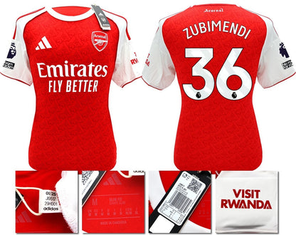 BNWT 2025/2026 ARSENAL F.C. ADIDAS HOME SHIRT ZUBIMENDI 36 + PATCHES