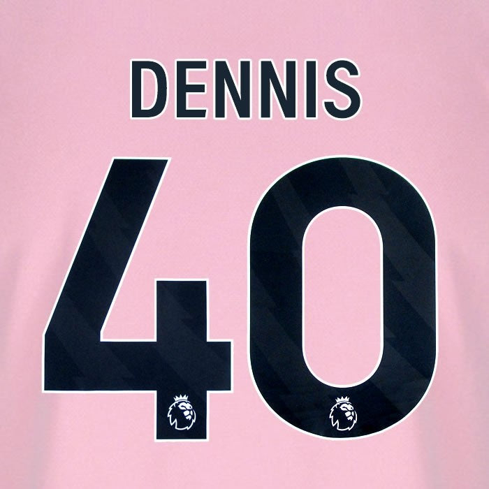 2025 2026 BOURNEMOUTH DENNIS 40 BLACK 3RD PLAYER SIZE NAME SET