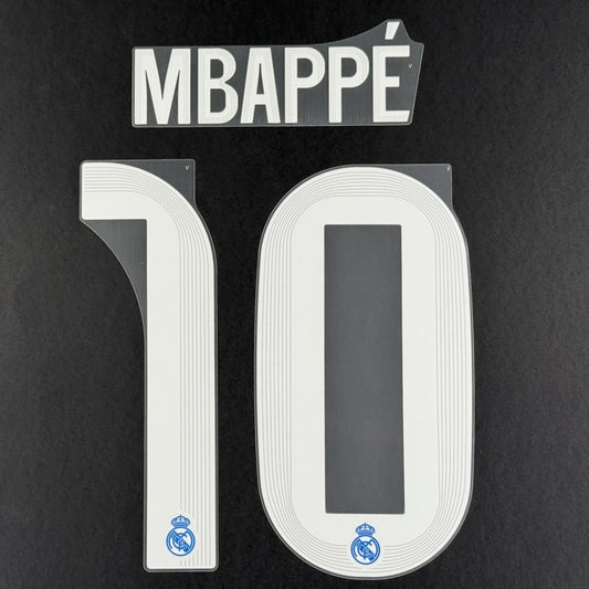 2025 2026 REAL MADRID MBAPPE 10 OFFICIAL 3RD PLAYER SIZE NAMESET