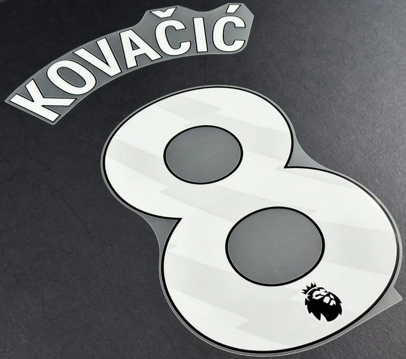 MAN CITY 2023/2025 KOVACIC' 8 OFFICIAL AVERY DENNISON WHITE PLAYER SIZE NAME SET