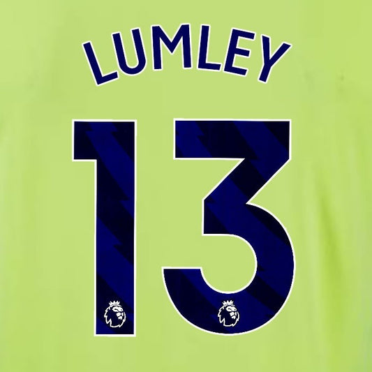 2024 2025 OFFICIAL SOUTHAMPTON LUMLEY 13 BLUE AWAY PLAYER SIZE NAME SET