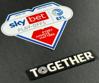2024 2025 EFL SKY BET LEAGUE 1 & TOGETHER OFFICIAL PLAY - OFF SLEEVE PATCHES