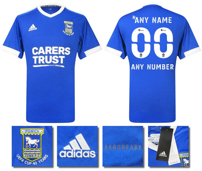 BNWT 2020 2021 IPSWICH TOWN HOME ADIDAS FOOTBALL SHIRT PERSONALIZED MEN'S MEDIUM