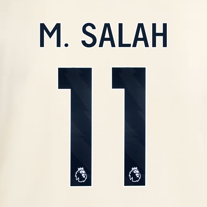 2025 2026 OFFICIAL LIVERPOOL M. SALAH 11 BLACK AWAY PLAYER SIZE NAMESET