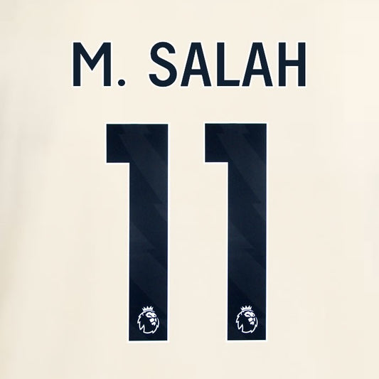 2025 2026 OFFICIAL LIVERPOOL M. SALAH 11 BLACK AWAY PLAYER SIZE NAMESET