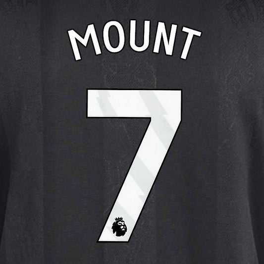2025 2026 MANCHESTER UNITED MOUNT 7 3RD WHITE PLAYER SIZE NAMESET