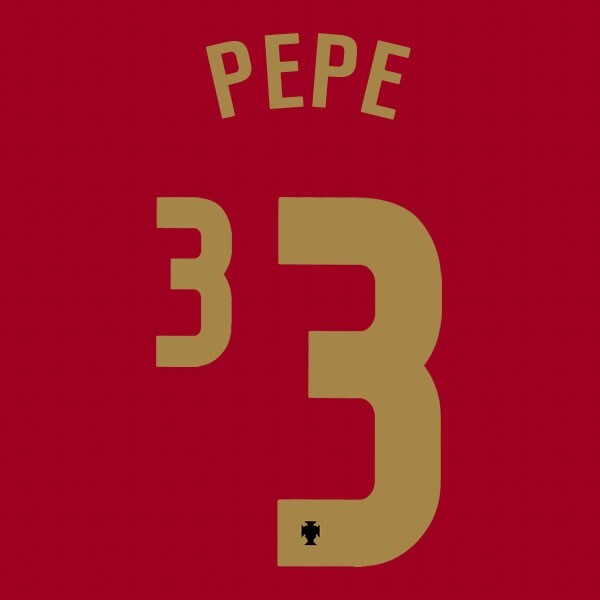 PORTUGAL 2020 2021 OFFICIAL SPORTING ID PEPE 3 HOME PLAYER SIZE NAMESET
