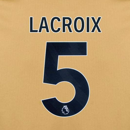 2025 2026 OFFICIAL CRYSTAL PALACE LACROIX 5 BLACK 3RD PLAYER SIZE NAMESET