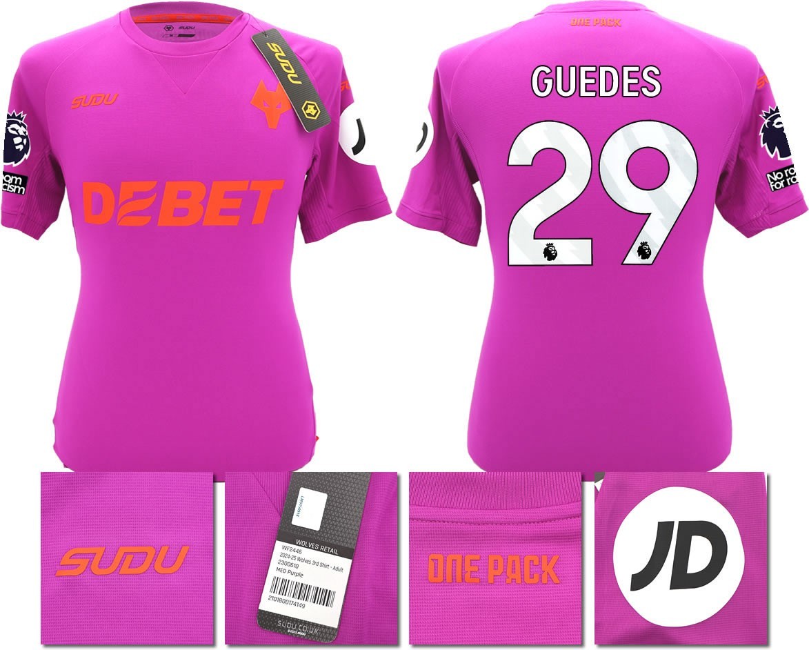 BNWT 2024/2025 WOLVES F.C. SUDU THIRD SHIRT GUEDES 29