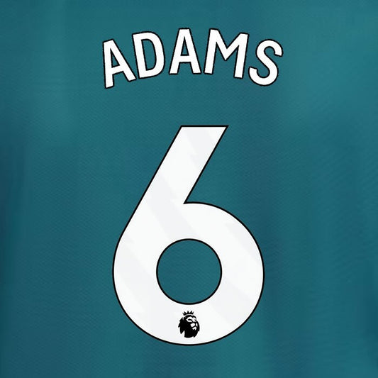 2023 2024 ARSENAL ADAMS 6 WHITE 3RD OFFICIAL PLAYER SIZE NAME SET