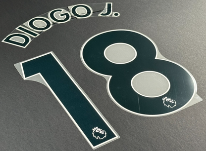 2019 2020 WOLVES HOME BLACK DIOGO J. 18 OFFICIAL PLAYER SIZE NAMESET