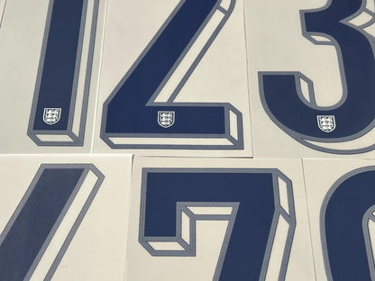2024 2025 OFFICIAL SPORTING ID ENGLAND HOME BLUE PLAYER SIZE NUMBERS 265mm