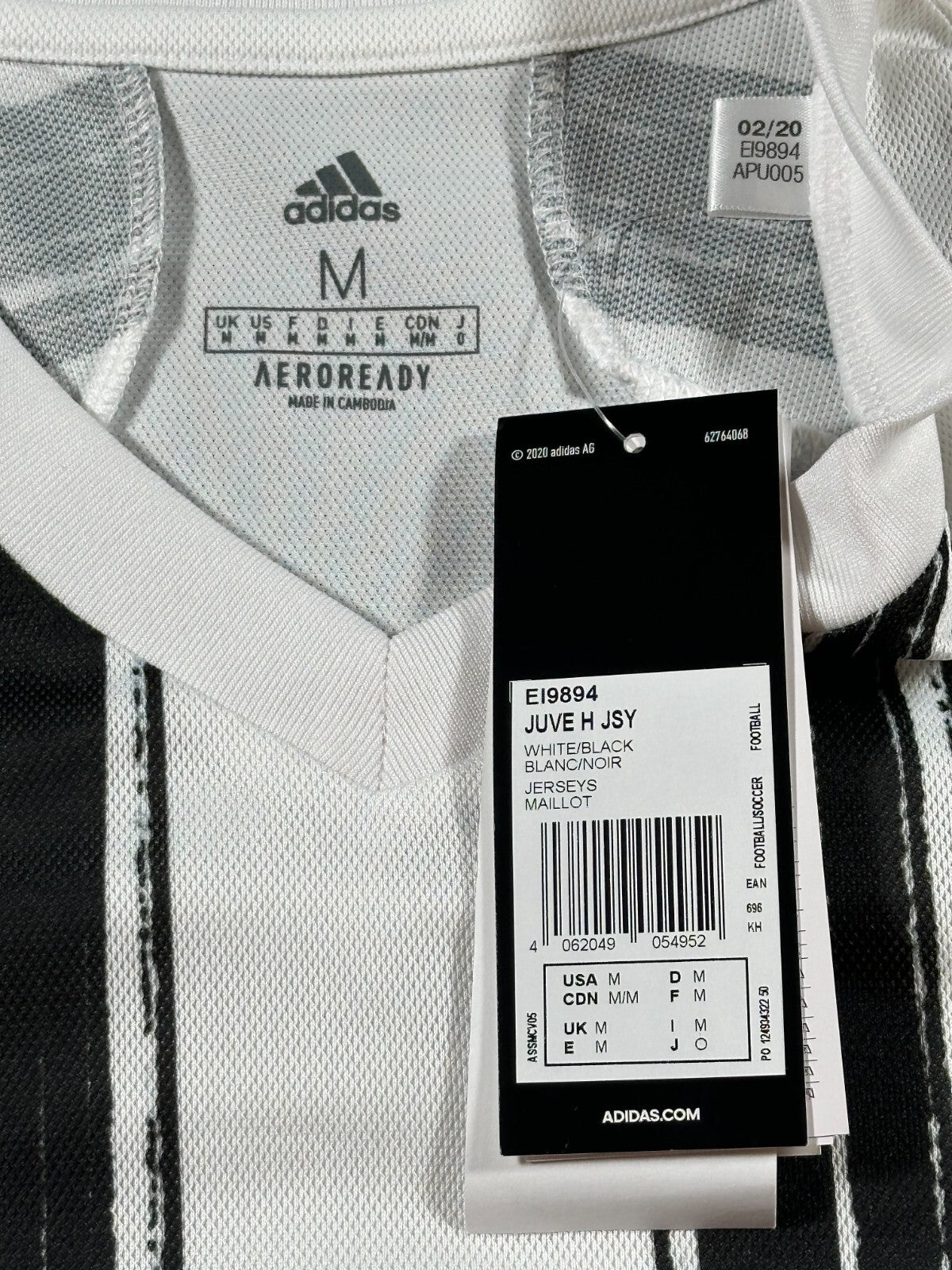 BRAND NEW 2020 2021 JUVENTUS HOME ADIDAS  FOOTBALL SHIRT MENS MEDIUM