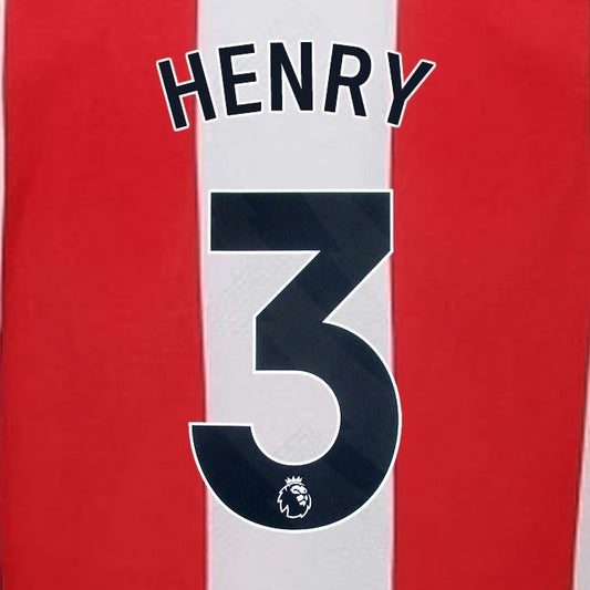 2023 2024 BRENTFORD HENRY 3 OFFICIAL BLACK HOME PLAYER SIZE NAMESET