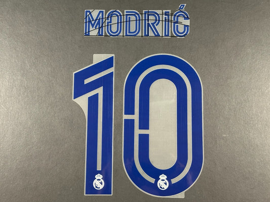 2020 - 2021 AVERY DENNISON REAL MADRID MODRIC 10 HOME PLAYER SIZE NAME SET