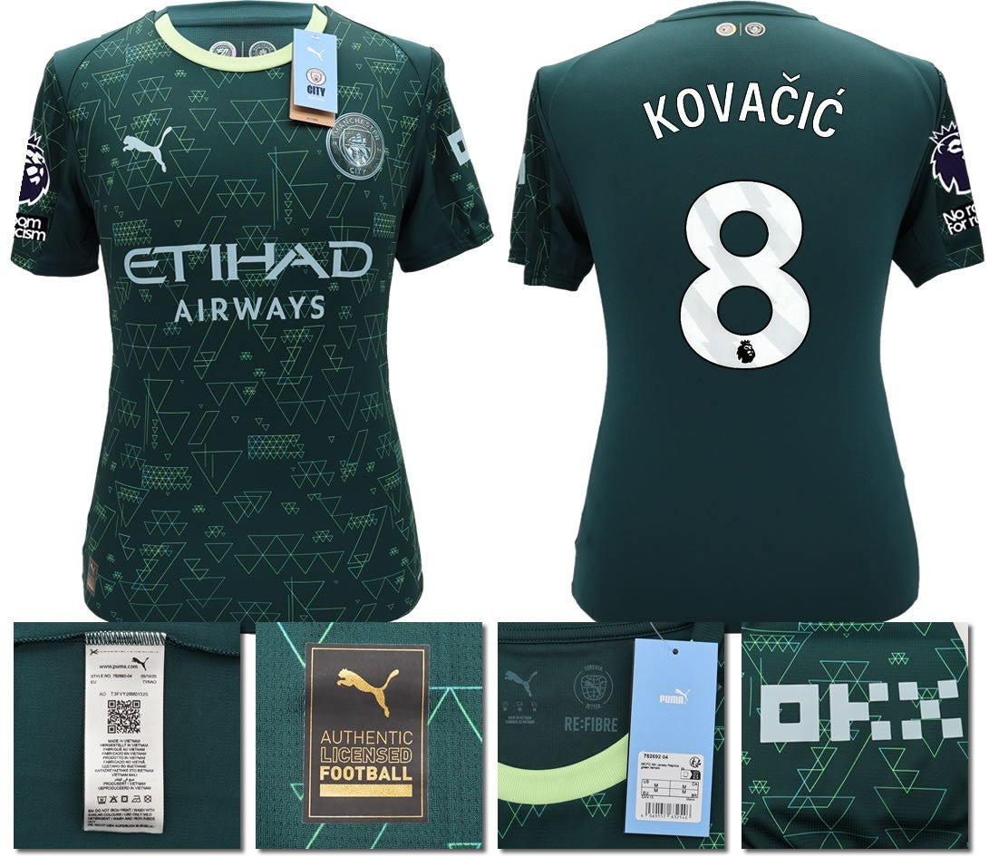 BNWT 2025 2026 MAN CITY PUMA 4TH KOVACIC' 8 FOOTBALL SHIRT