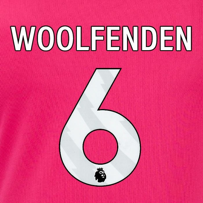2024 2025 OFFICIAL IPSWICH TOWN WOOLFENDEN 6 WHITE 3RD PLAYER SIZE NAME SET