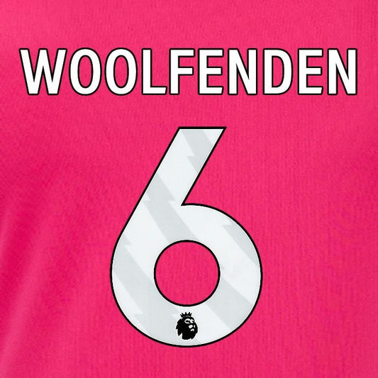 2024 2025 OFFICIAL IPSWICH TOWN WOOLFENDEN 6 WHITE 3RD PLAYER SIZE NAME SET