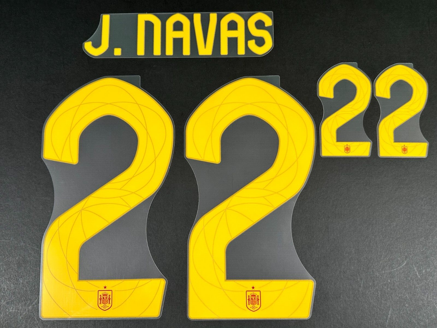 SPAIN 2024 2025 OFFICIAL AVERY DENNISON J. NAVAS 22 HOME PLAYER SIZE NAMESET
