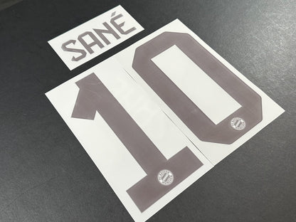 2024 2025 OFFICIAL BAYERN SANE 10 HOME DARK RED PLAYER SIZE NAMESET
