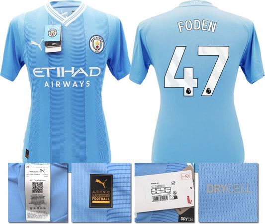 BNWT 2023 2024 MAN CITY PUMA HOME FODEN 47 SHIRT MEN'S LARGE
