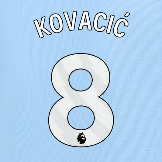 2024 2025 MANCHESTER CITY KOVACIC 8 WHITE HOME PLAYER SIZE NAME SET