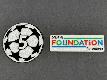 SPORTING ID UEFA CHAMPIONS LEAGUE 5 BARCELONA & FOUNDATION PLAYER SLEEVE PATCH