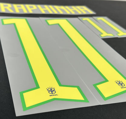 BRAZIL 2022 2023 OFFICIAL RAPHINHA 11 AWAY PLAYER SIZE NAMESET