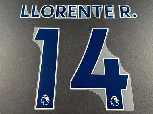 LEEDS UNITED 2022 2023 LLORENTE R. 14 OFFICIAL AVERY BLUE PLAYER SIZE NAME SET