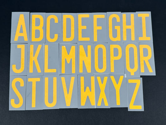 2020 2021 OFFICIAL DekoGraphics SPAIN HOME YELLOW PLAYER SIZE LETTERS