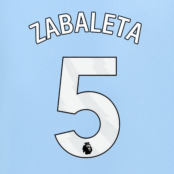 2024 2025 MANCHESTER CITY ZABALETA 5 WHITE HOME PLAYER SIZE NAME SET
