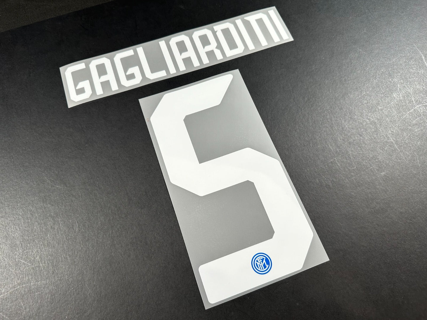INTER MILAN 2019 2020 GAGLIARDINI 5 OFFICIAL HOME WHITE PLAYER SIZE NAMESET