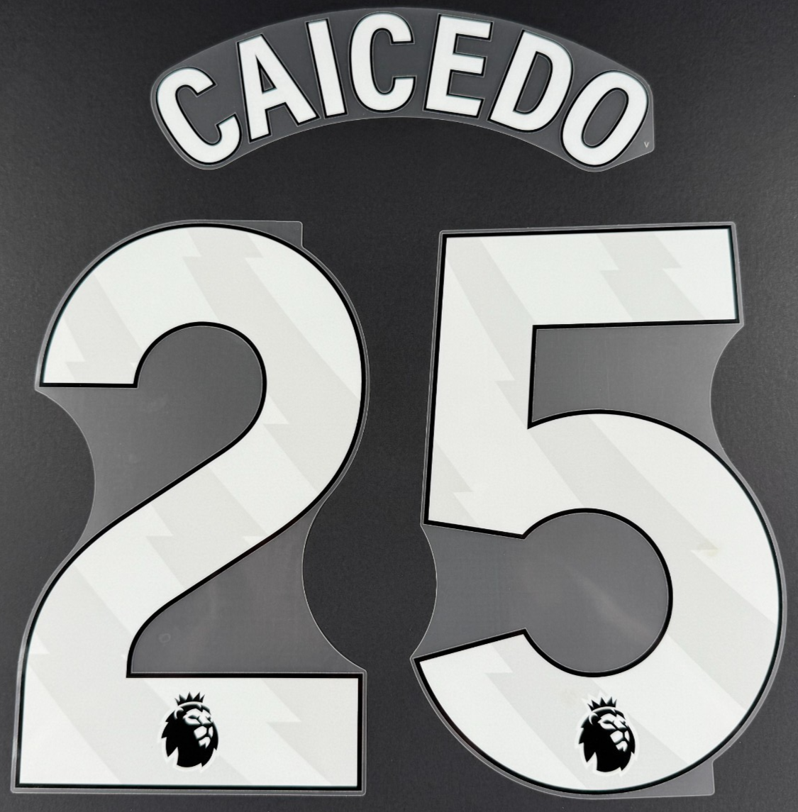 2024 2025 OFFICIAL CHELSEA CAICEDO 25 WHITE HOME PLAYER SIZE NAMESET